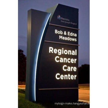 Hospital Outdoor Public Directory Identity Pylon Monument Signage